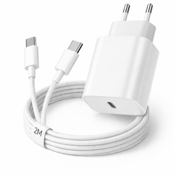 Oplader - 20W USB-C Snellader - Wit