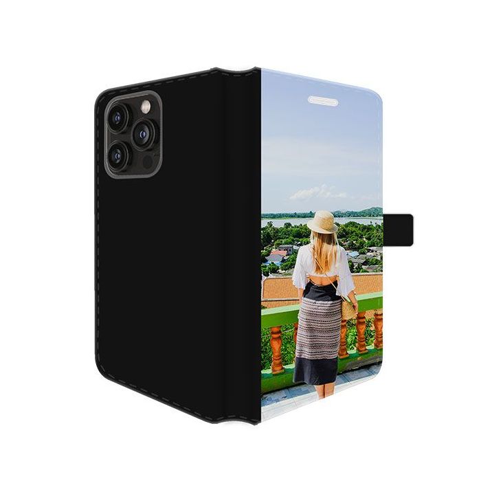 iPhone 15 Pro Max - Portemonnee Hoesje Maken (Voorzijde Bedrukt)